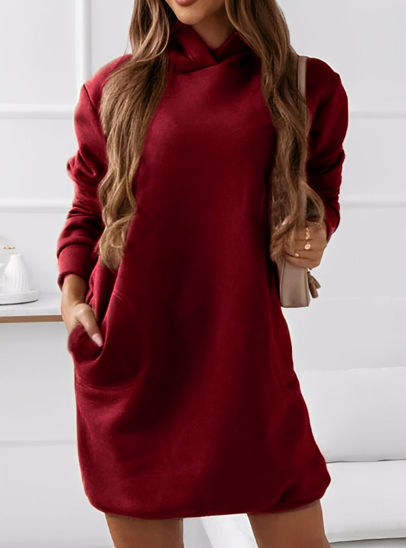 Michaela - Elegante abito corto con cappuccio per le donne