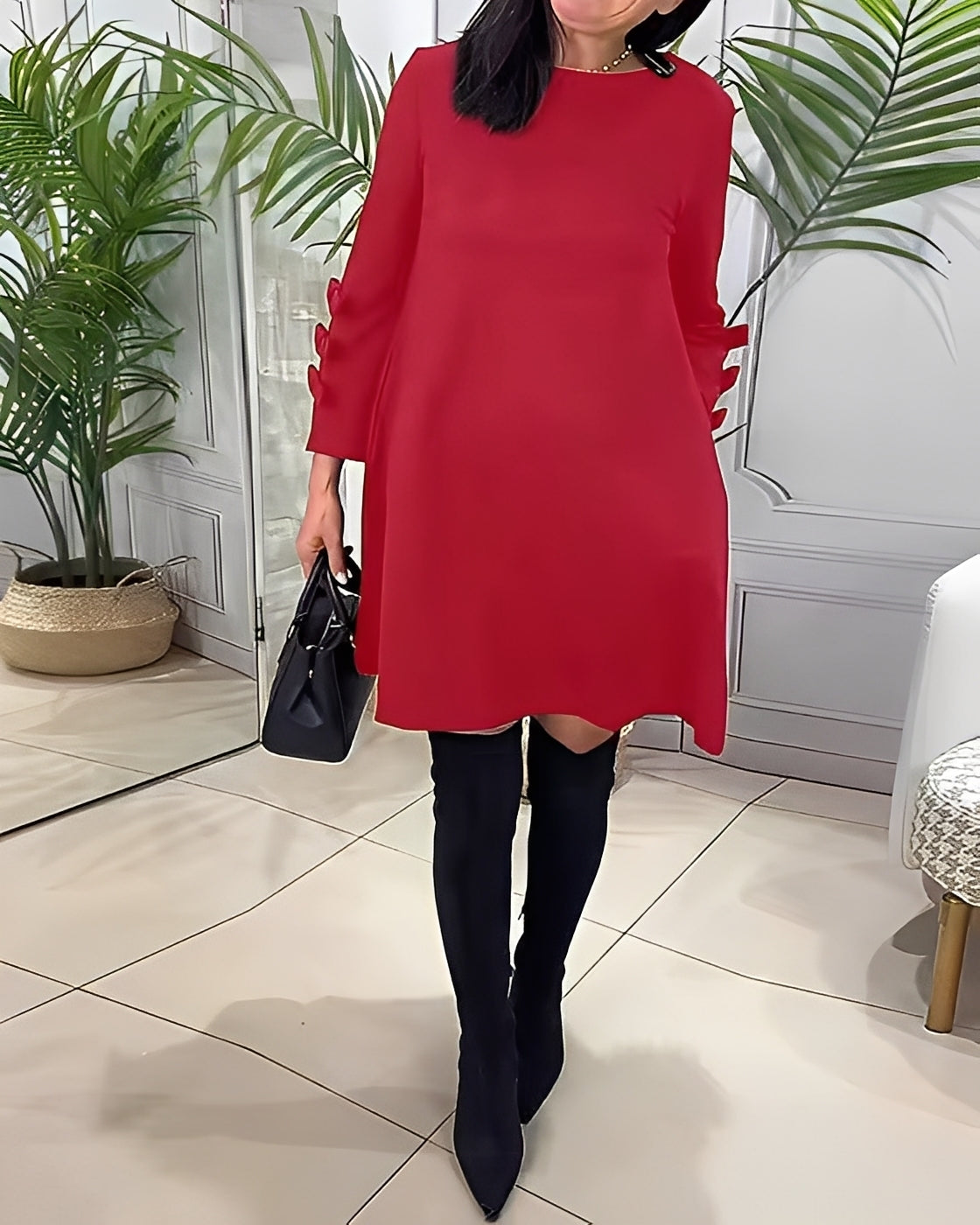 Elenora - Abito elegante con maniche lunghe per le donne 