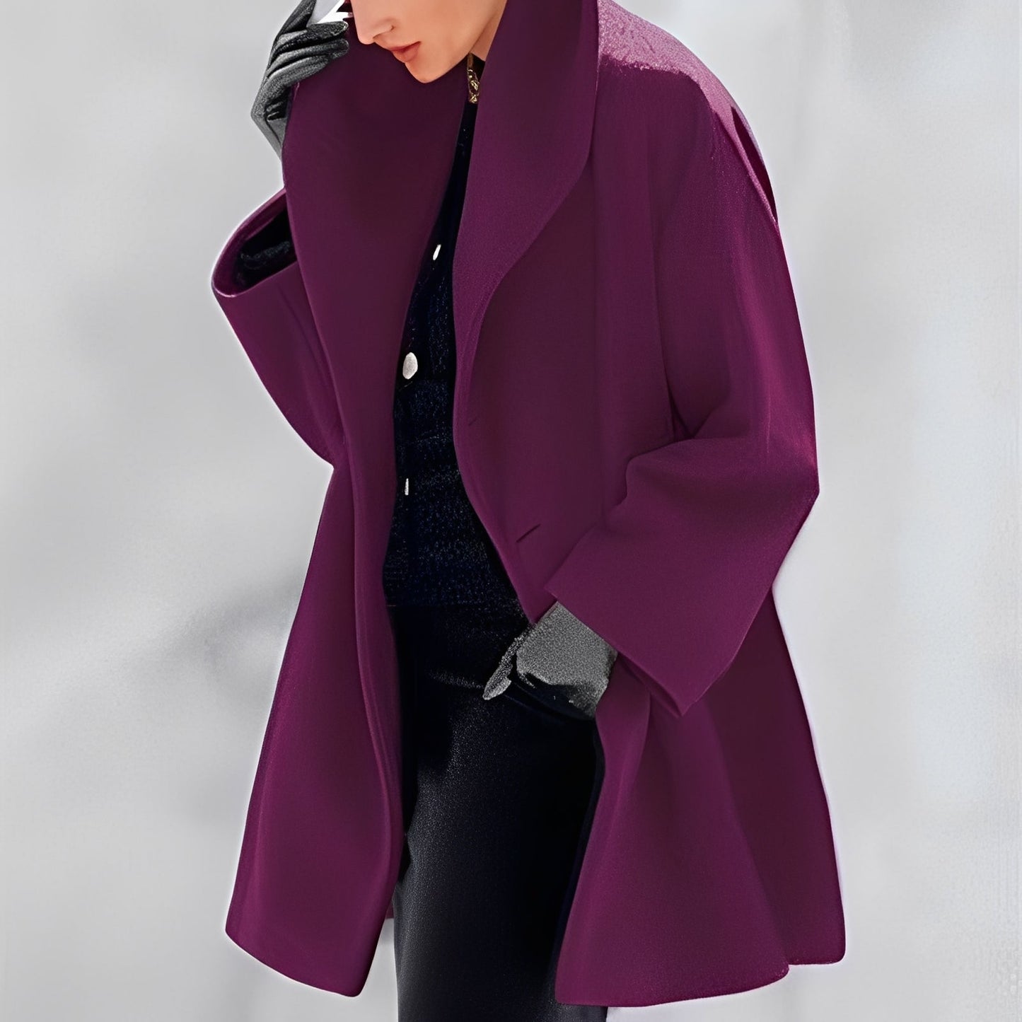 Dannie - Elegante cappotto di lana dal taglio morbido per donne