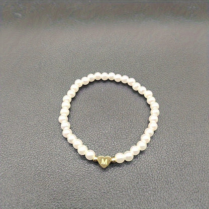 Chic Heart Initial Bracelet (A–Z)