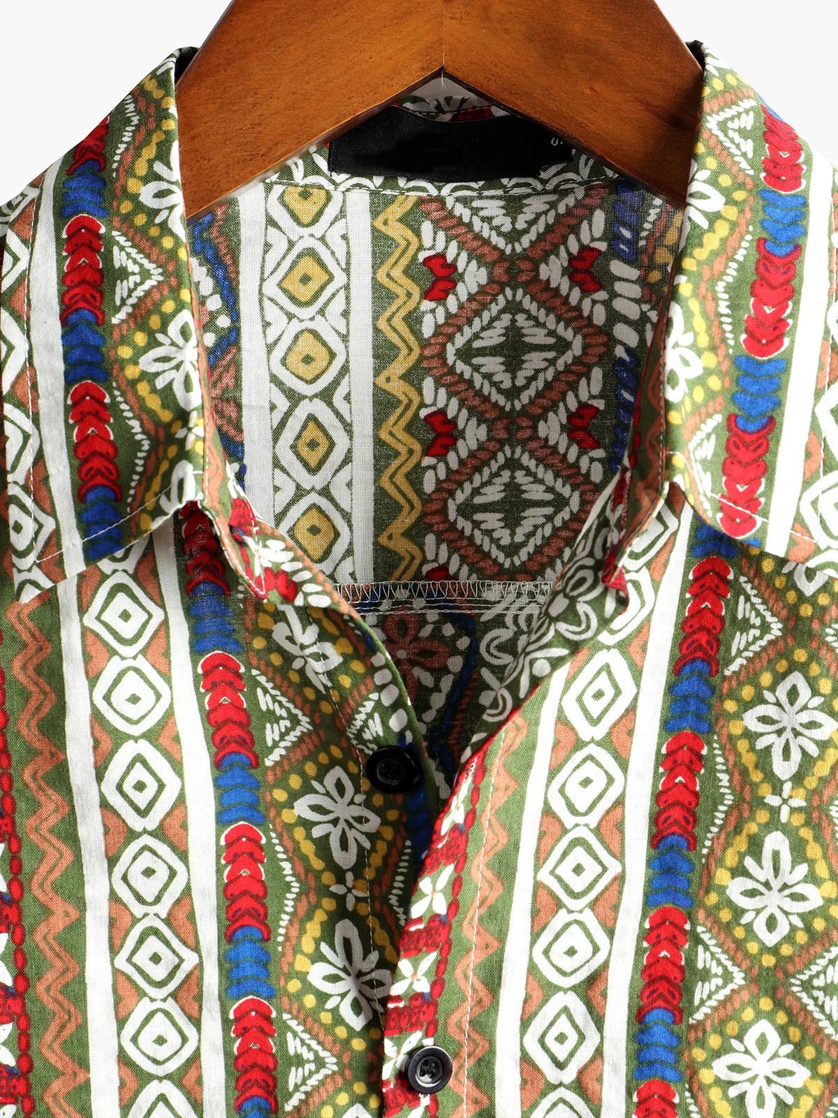 Camicia a maniche corte da uomo a righe retrò