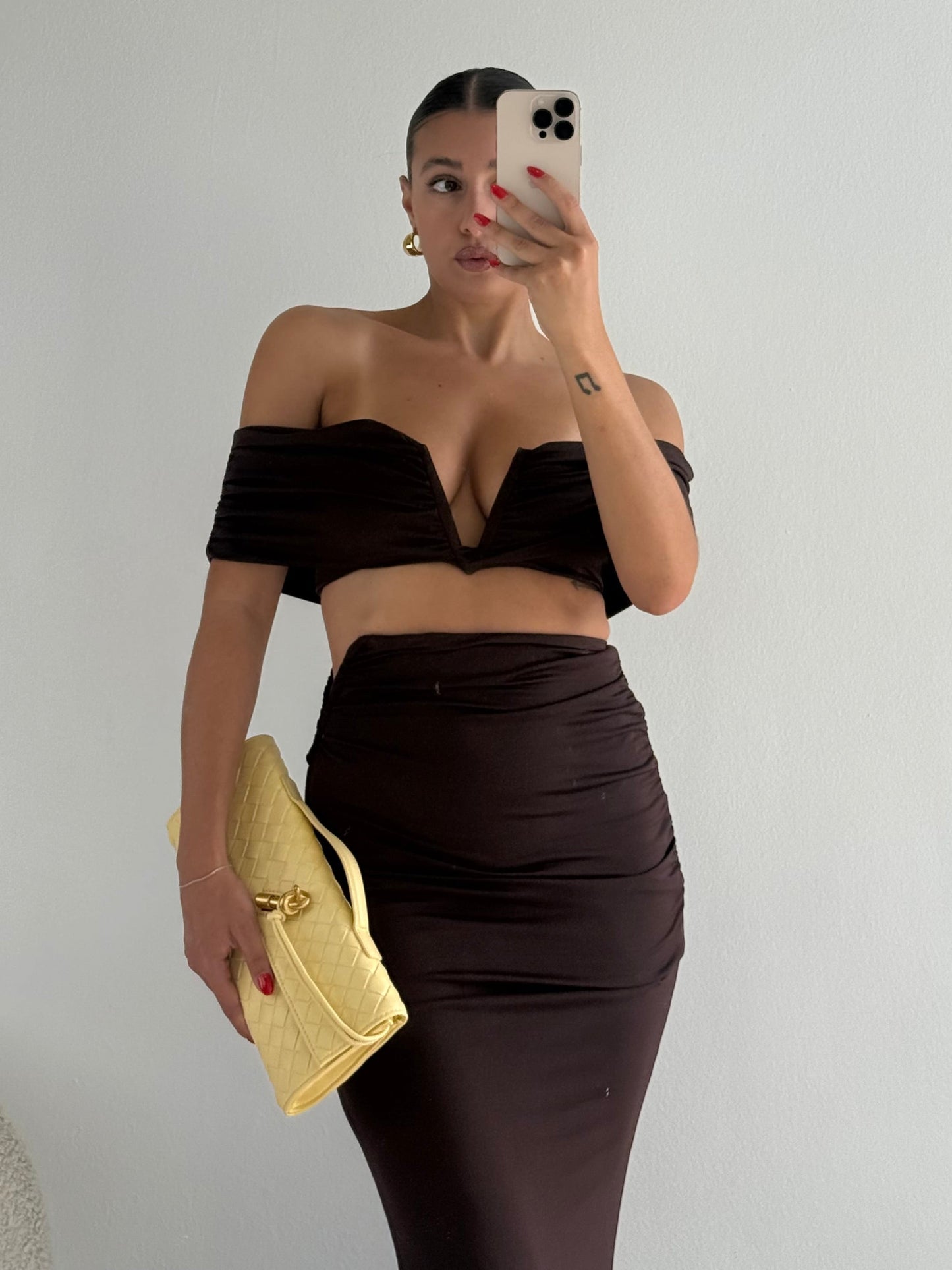 Set top e gonna lunga scollo a V