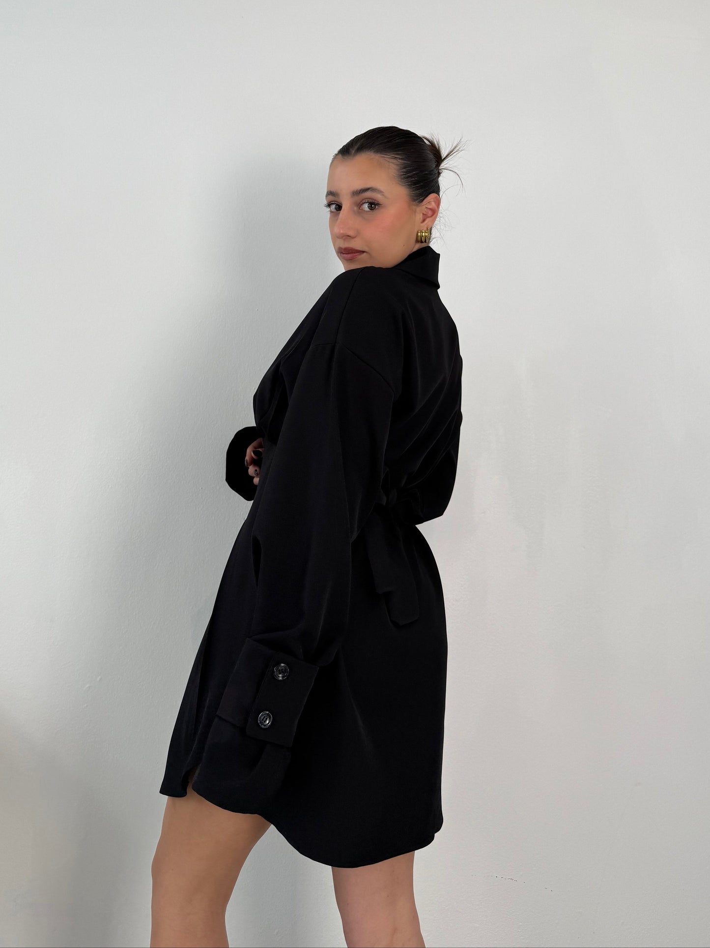 Abito a camicia fiocco sul retro