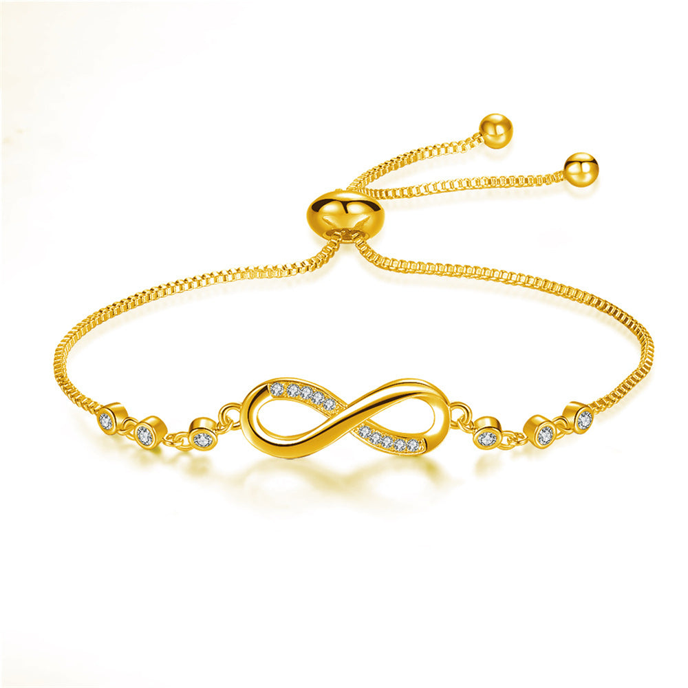 Chic Rose Gold Adjustable Infinity Bracelet