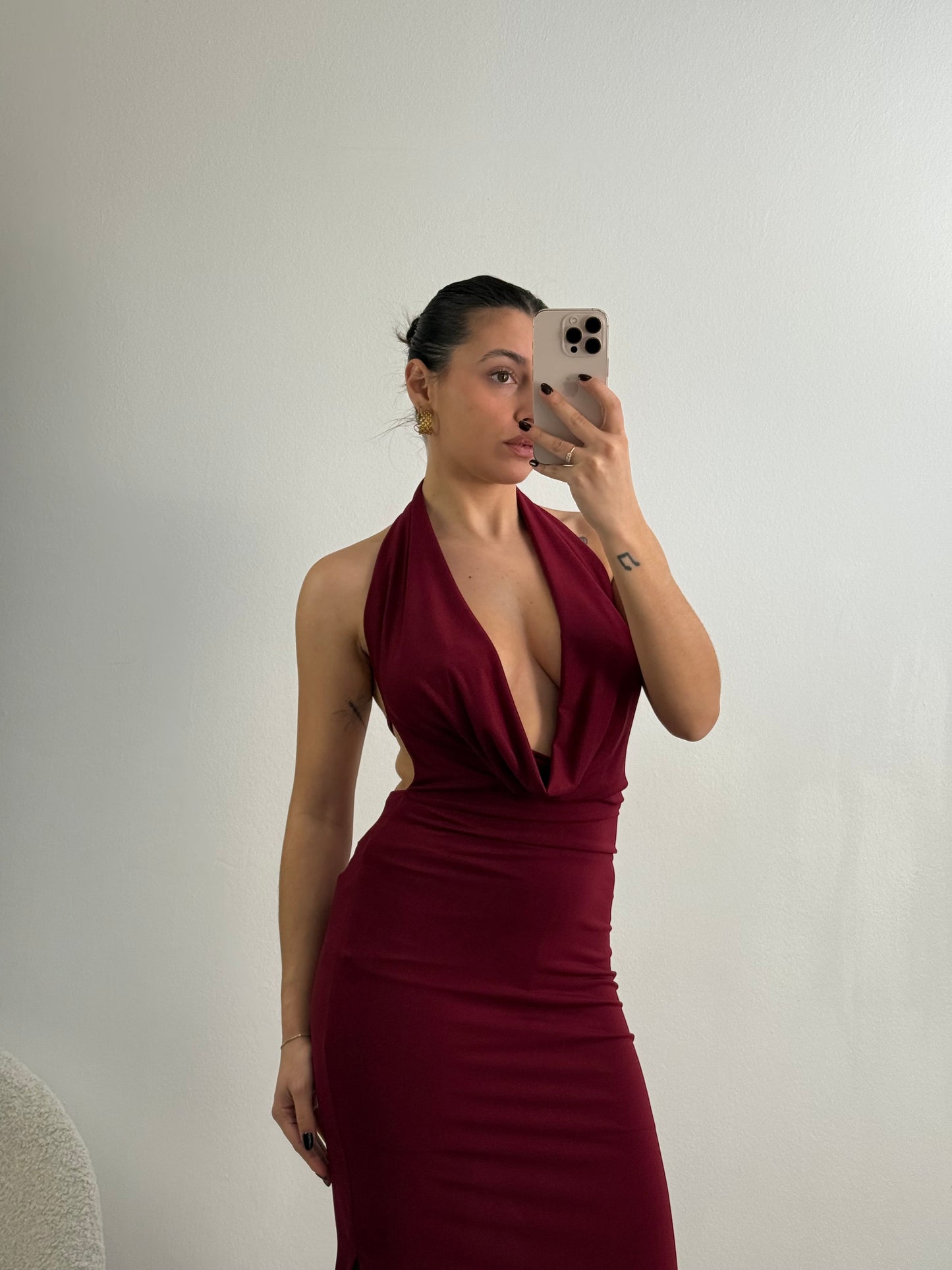 Megan dress long open back