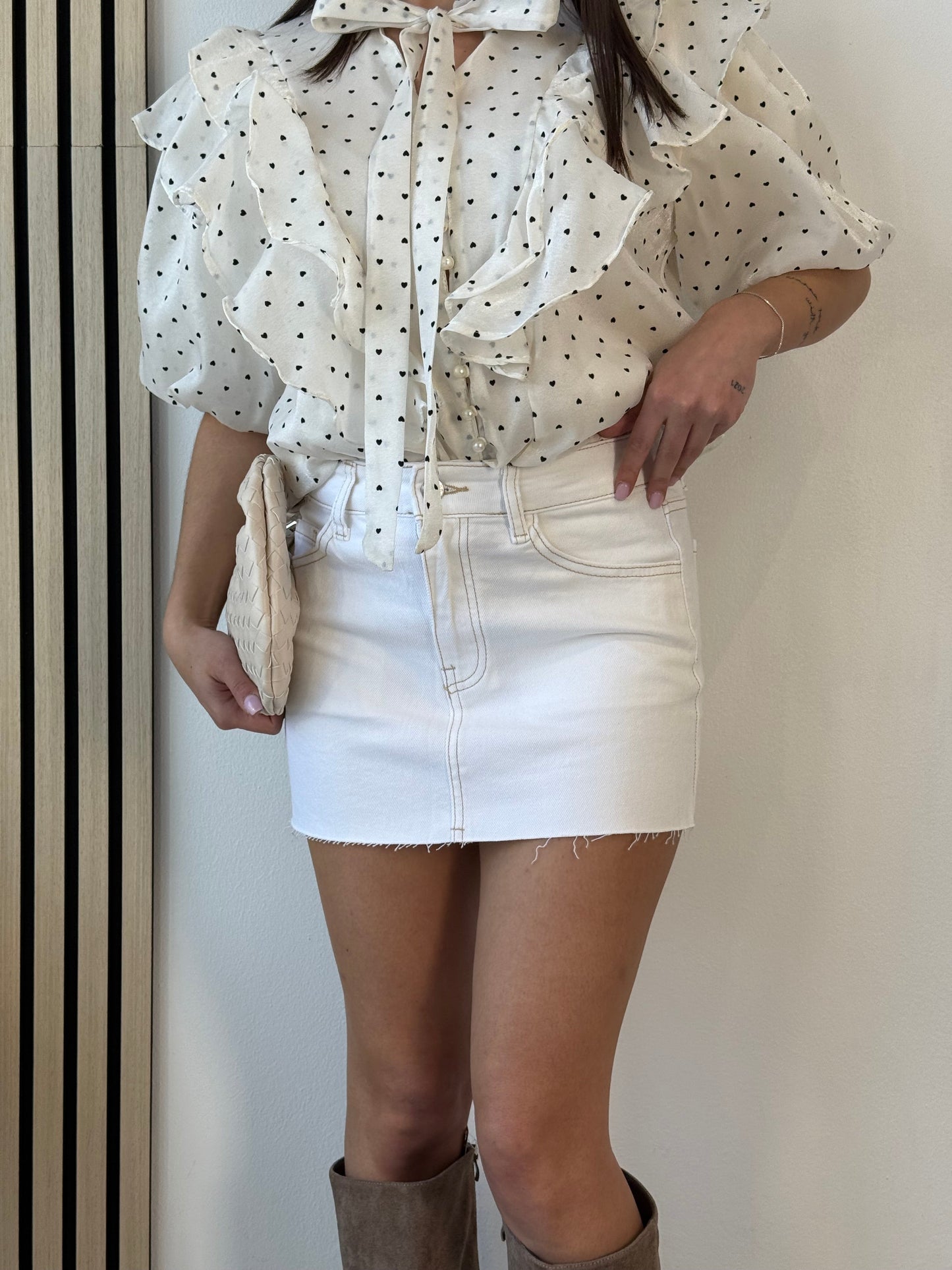 Gonna bianca di jeans