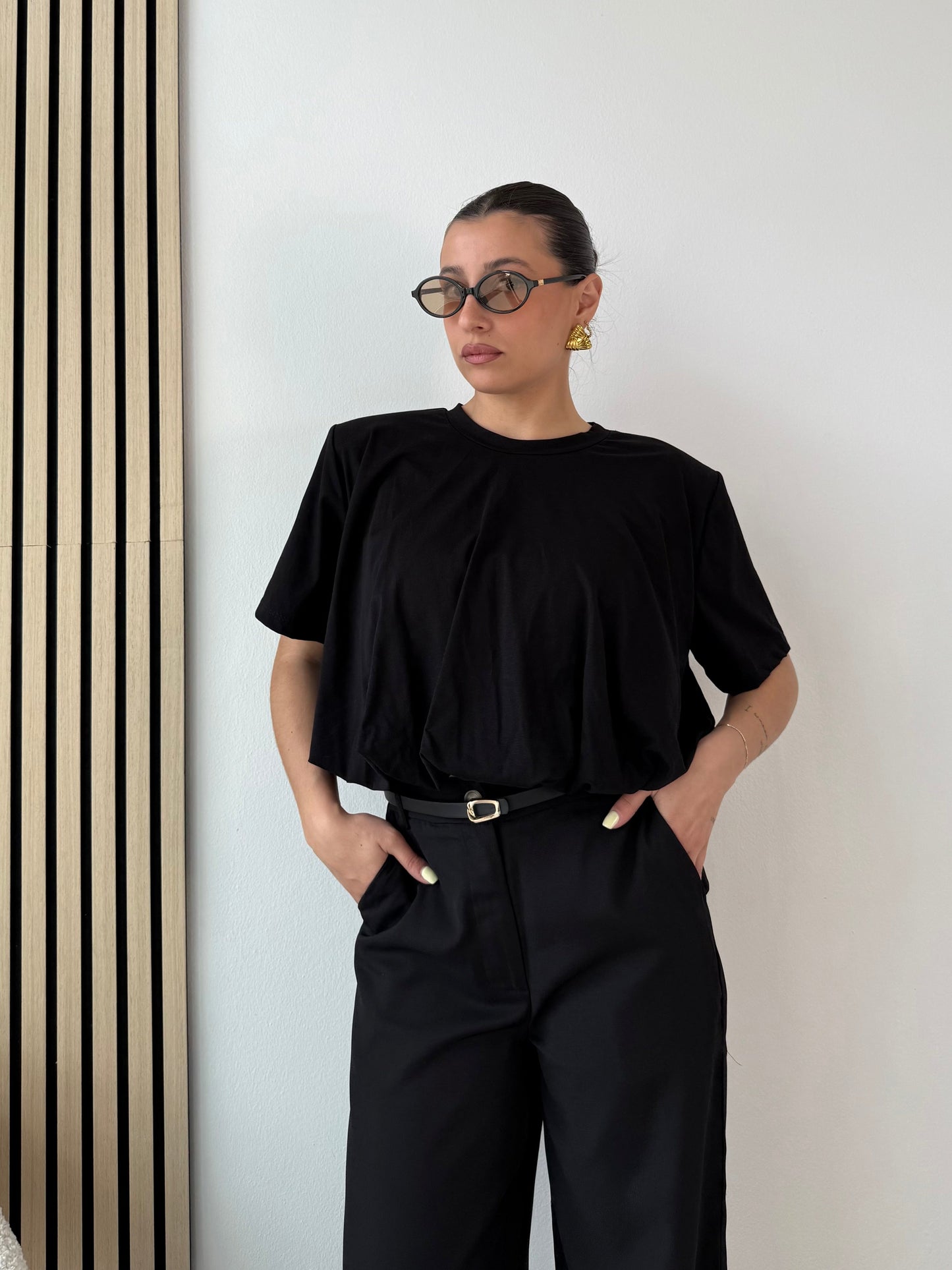 T-shirt crop a palloncino