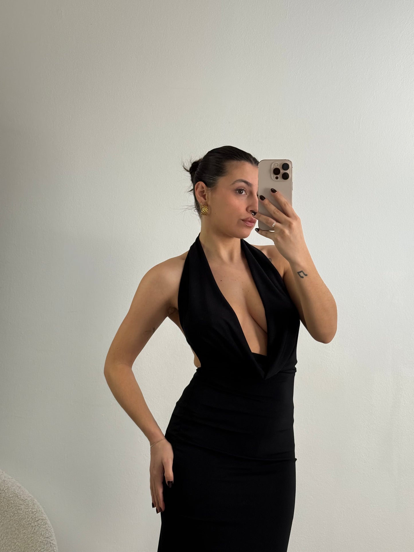 Megan dress long open back