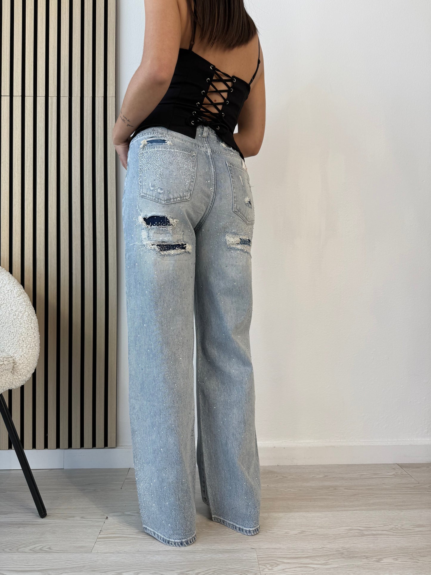 Jeans Total Strass