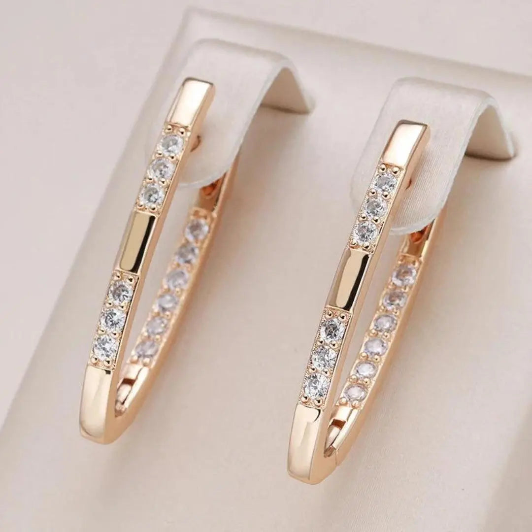 Sophisticated earrings with cubic zirconia stones