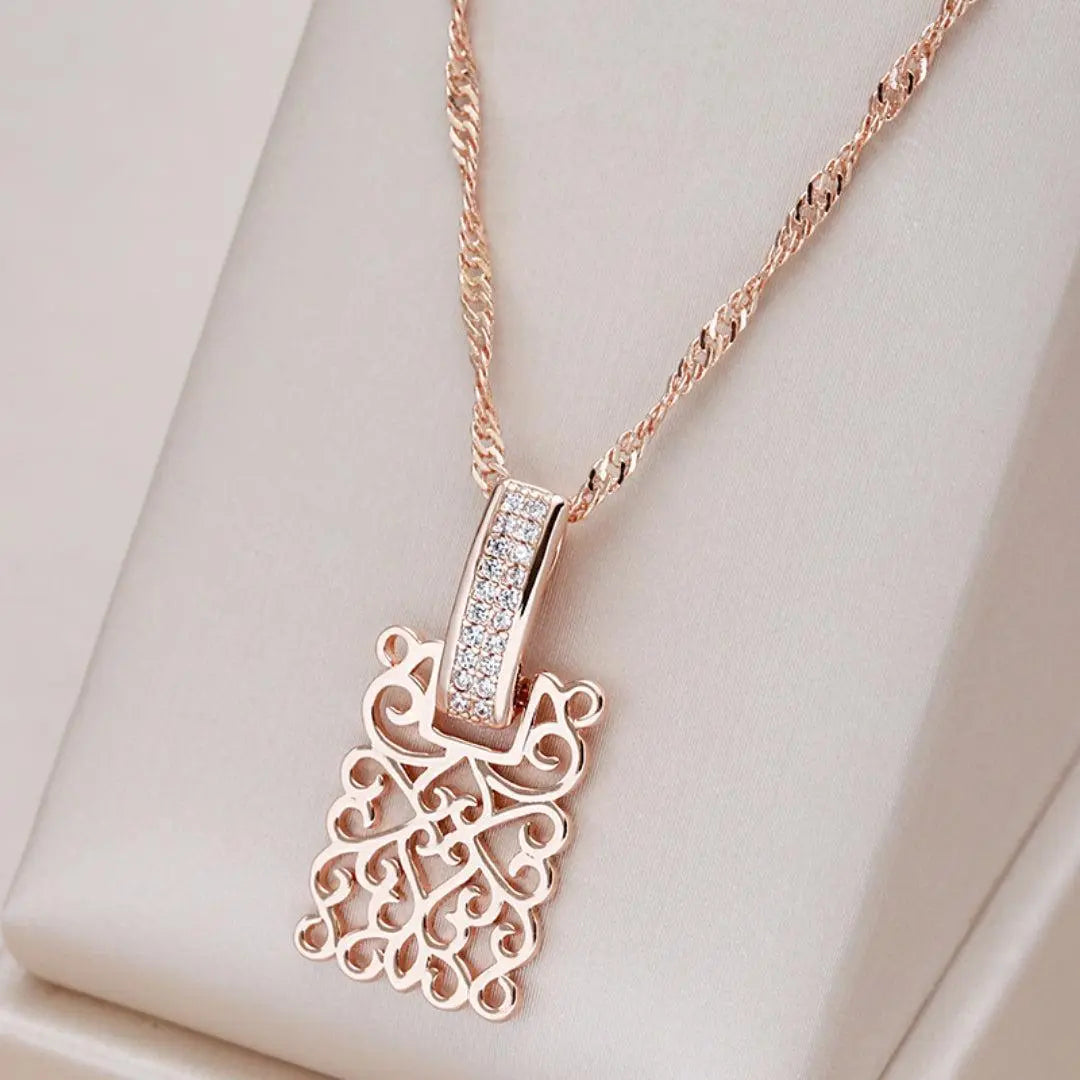Elegant gold necklace with a mandala
