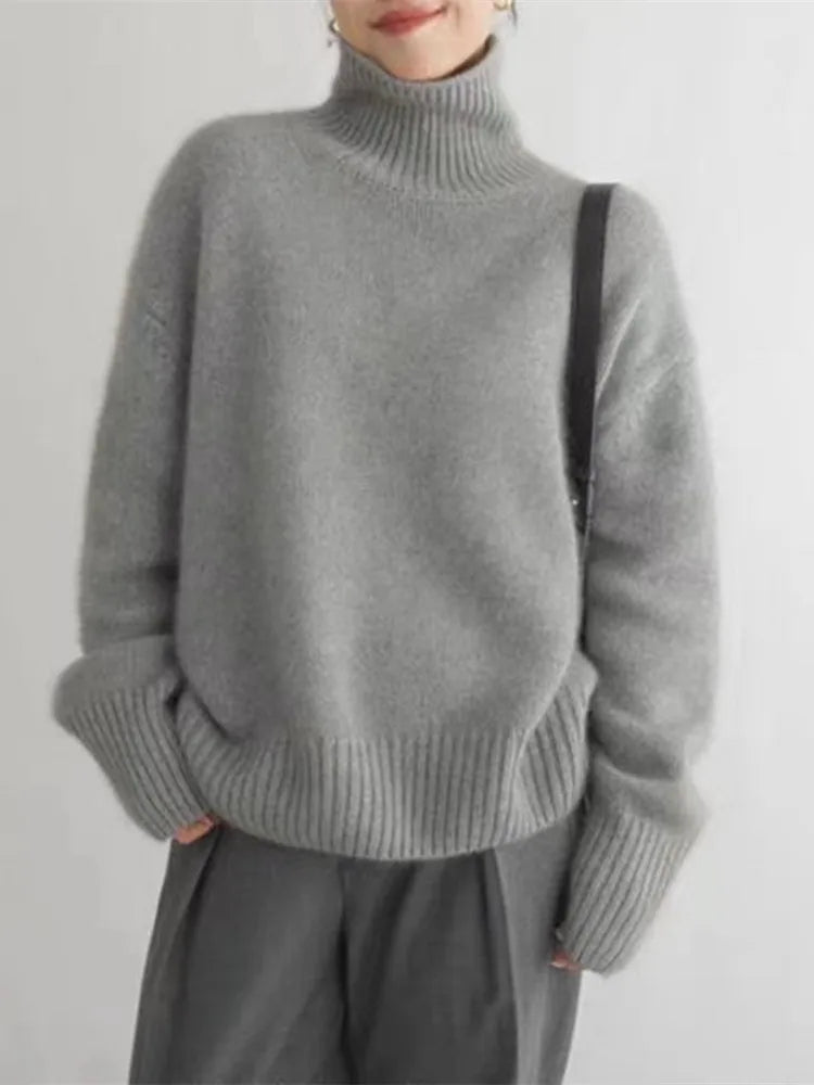 Melody - Lussuoso Maglione Dolcevita Cashmere Donna
