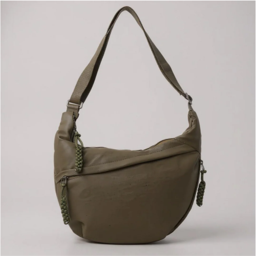 NARA™ | Borsa a Mezzaluna Effetto Crinkle