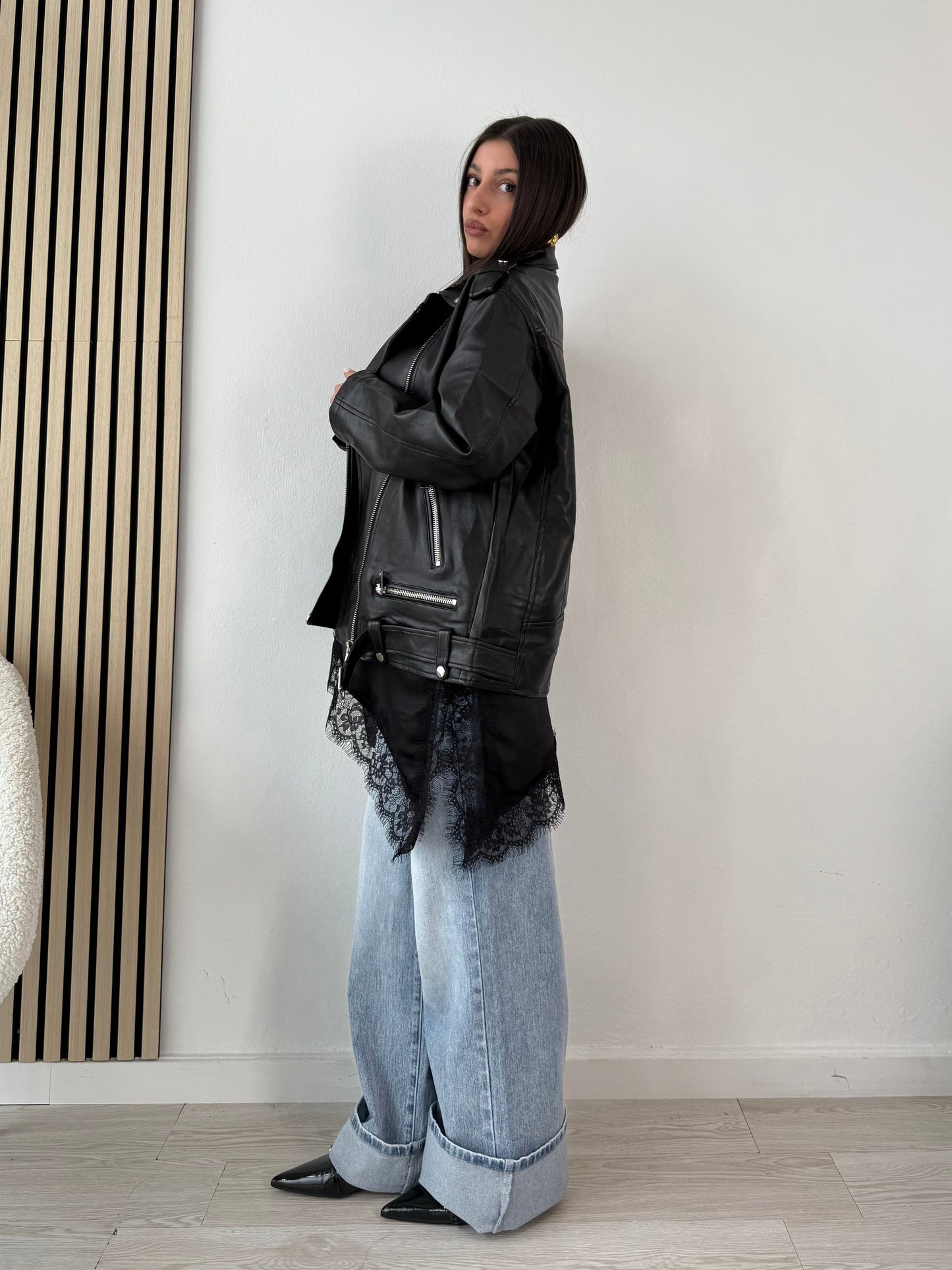 Faux Leather Biker Jacket