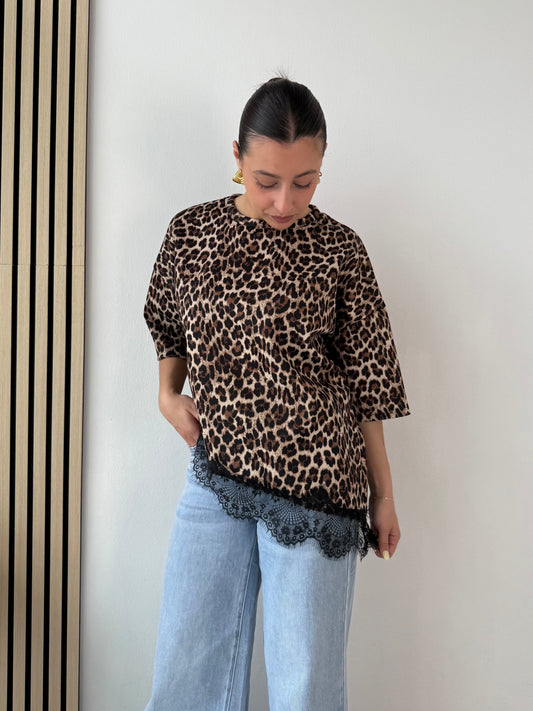 T-shirt pizzo Leo