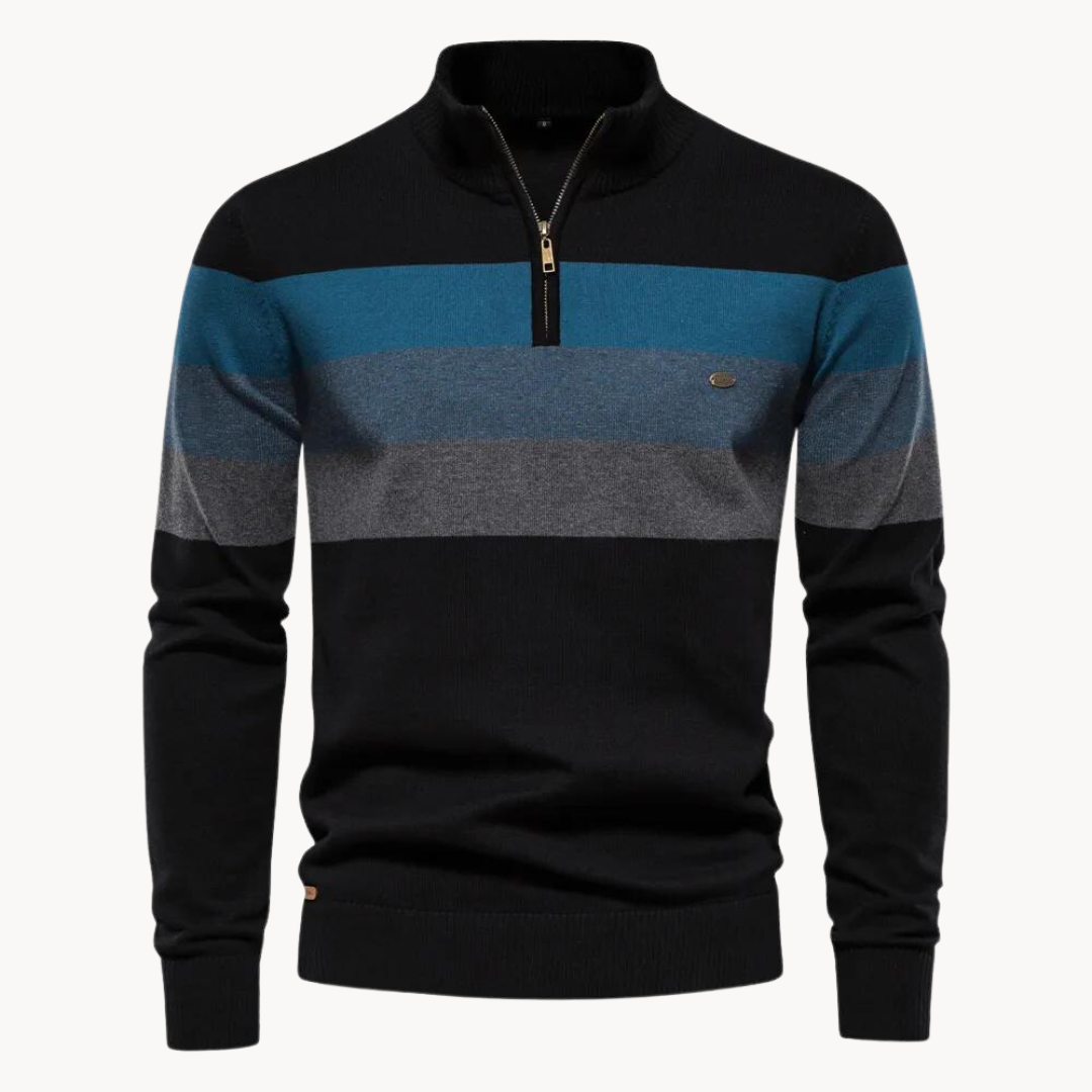 Rook - Maglione da uomo con zip a un quarto