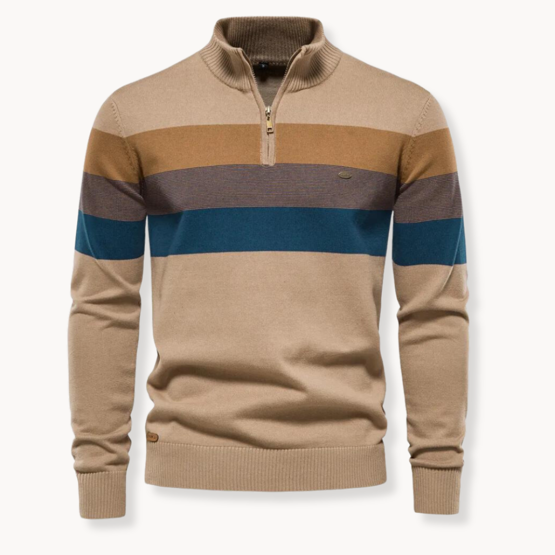 Rook - Maglione da uomo con zip a un quarto