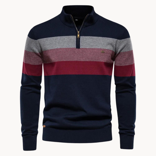 Rook - Maglione da uomo con zip a un quarto