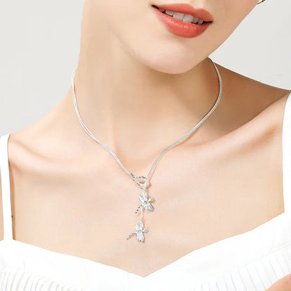 Collana con Pendente a Libellula in Argento Sterling