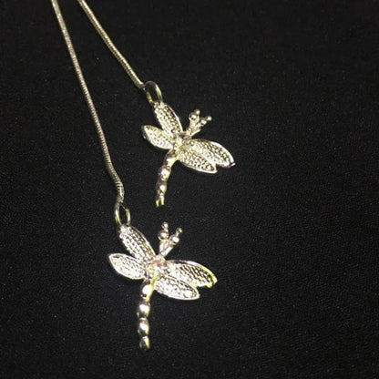 Collana con Pendente a Libellula in Argento Sterling
