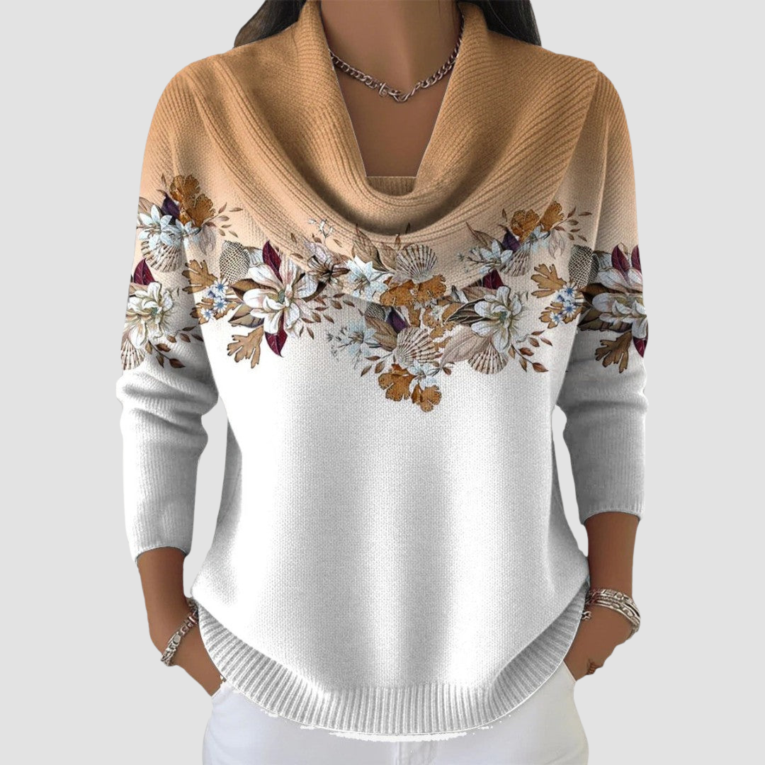 Maglione a Collo Alto Floreale Alora