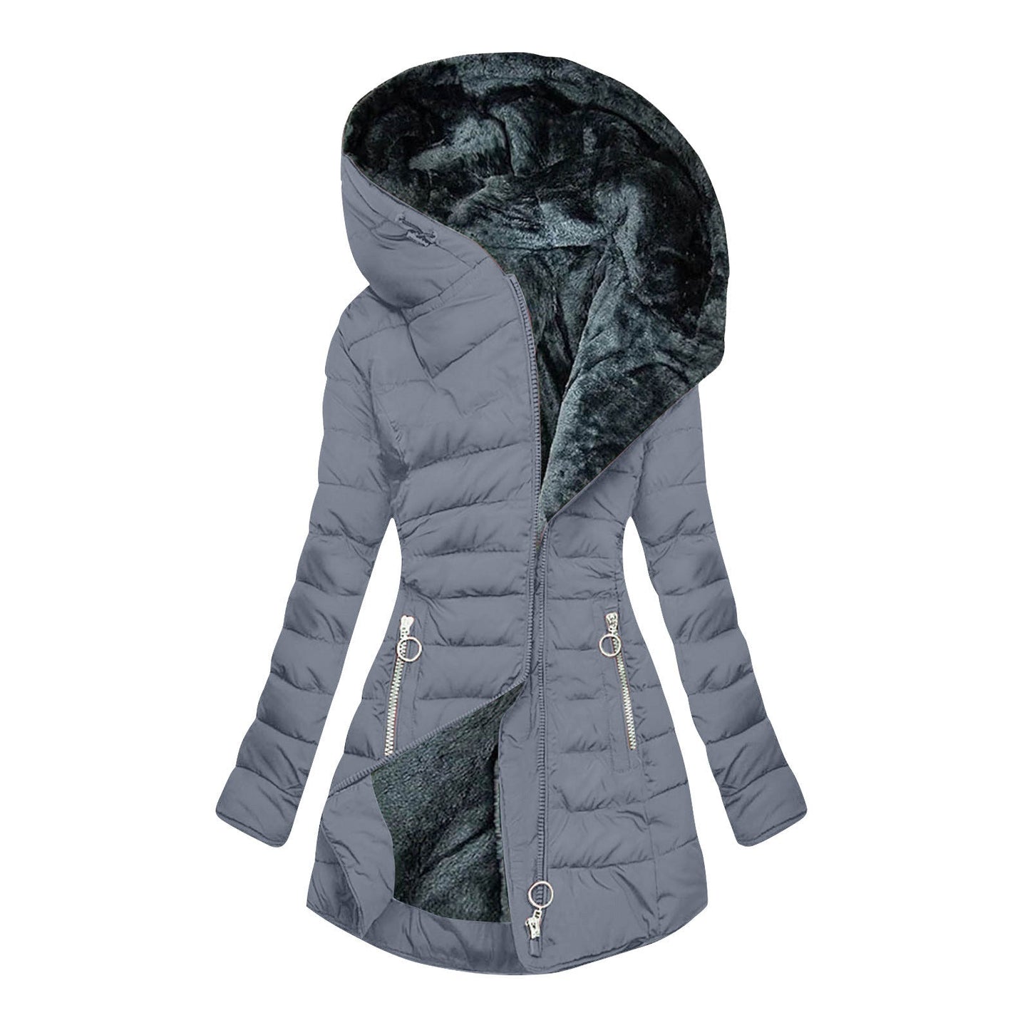 Giulia – Giacca in Piuma Invernale con Cappuccio