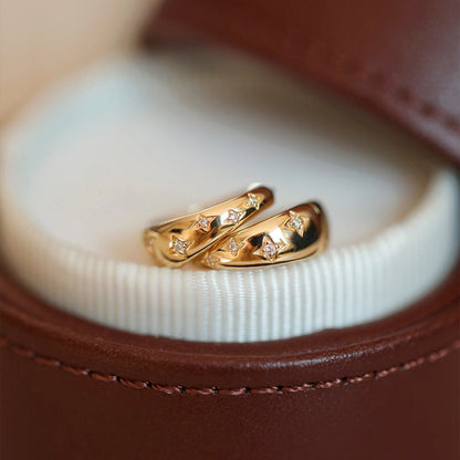 Orecchini lusso in oro e argento