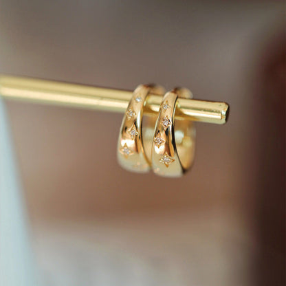 Orecchini lusso in oro e argento