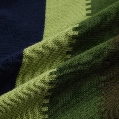 Polo a maglia con strisce sfumate anni '60 da uomo – Camicia a maniche corte con pannello verticale in stile Mod