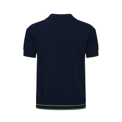 Polo a maglia con strisce sfumate anni '60 da uomo – Camicia a maniche corte con pannello verticale in stile Mod
