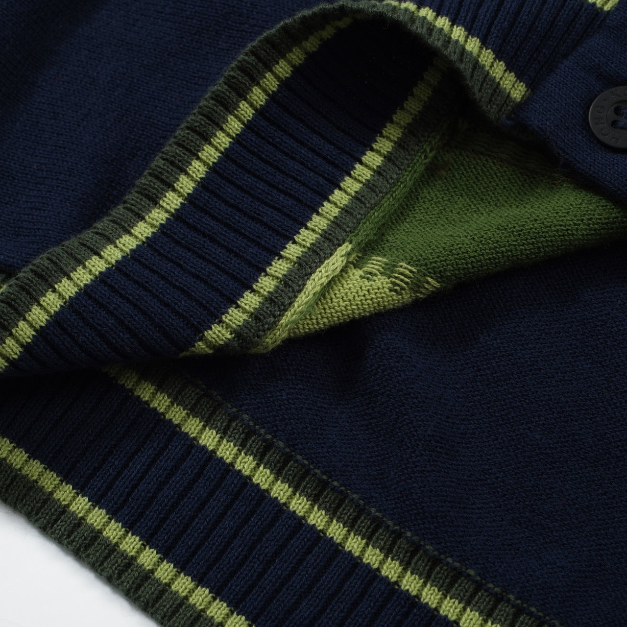 Polo a maglia con strisce sfumate anni '60 da uomo – Camicia a maniche corte con pannello verticale in stile Mod