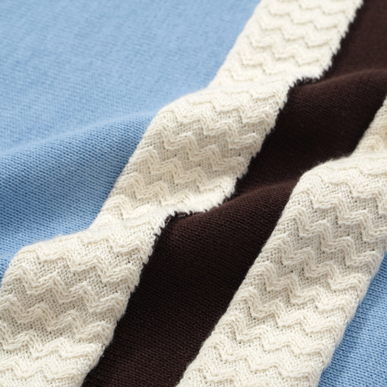 Polo da uomo in maglia a righe mod azzurro cielo – Camicia a maniche corte vintage anni '60