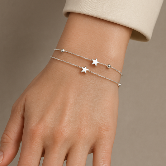 Sterling silver bracelet with stars