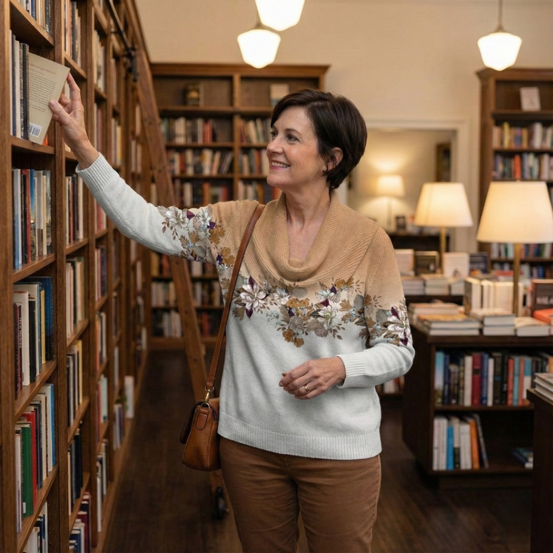 Maglione a Collo Alto Floreale Alora