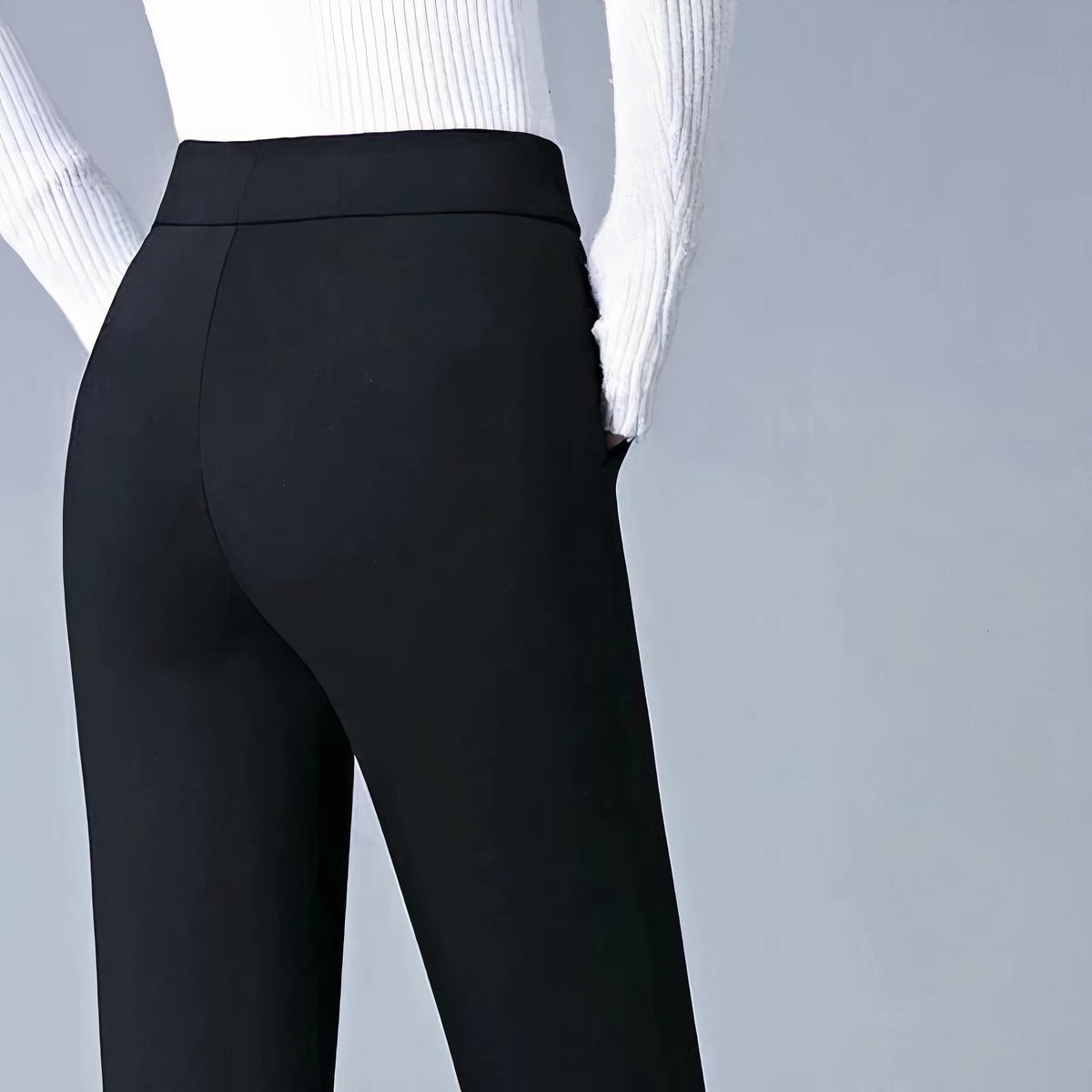 Wenda - Pantaloni a vita alta con elastico per le donne