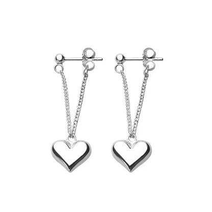 Antique Geometric Heart Hoop Earrings
