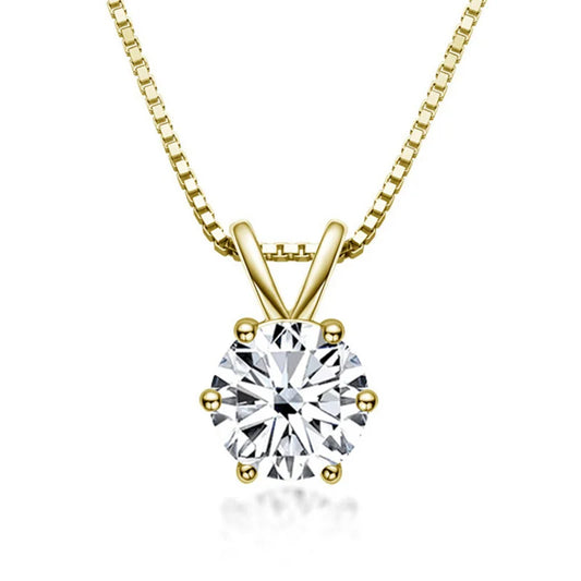 Collana Solitario Elegante con Moissanite