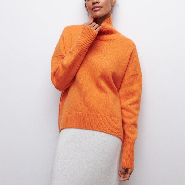 Aponi - Comodo Maglione Donna Collo Alto
