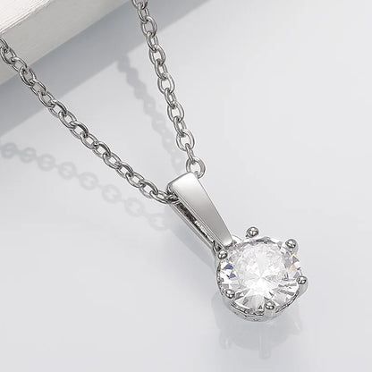 Classic Necklace with Zirconia Pendant