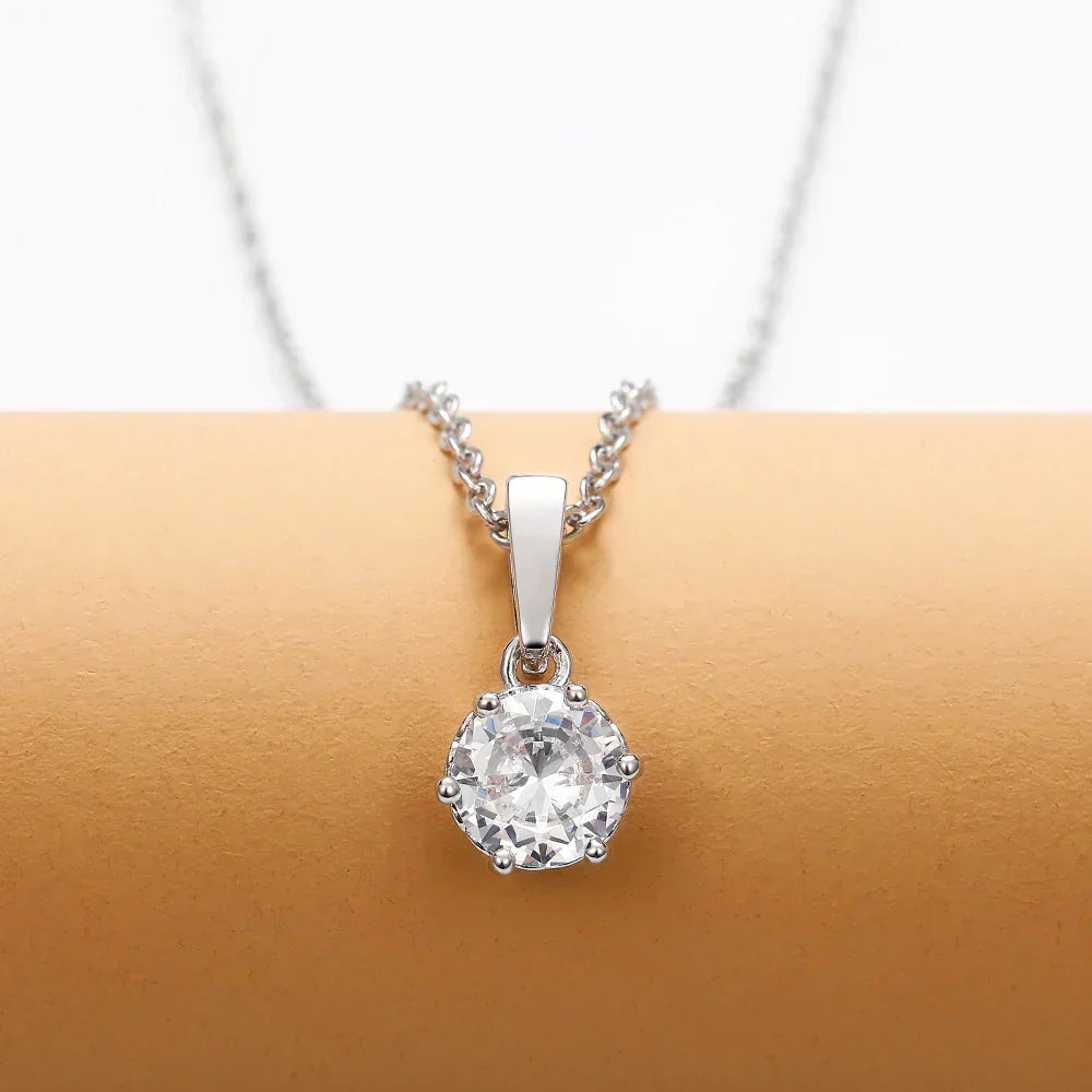 Classic Necklace with Zirconia Pendant