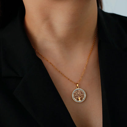 Round Luminous Tree of Life Pendant