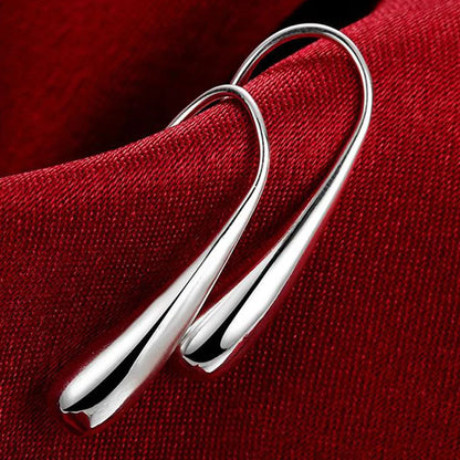 Orecchini a cerchio a goccia in argento sterling