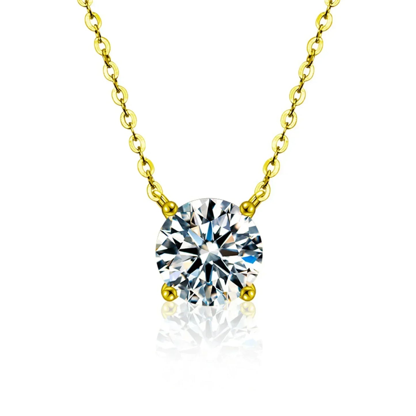 Gold-plated Necklace with Zircons