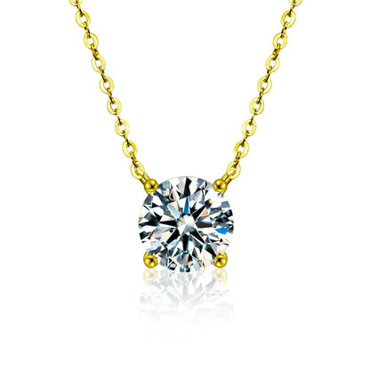 Gold-plated Necklace with Zircons