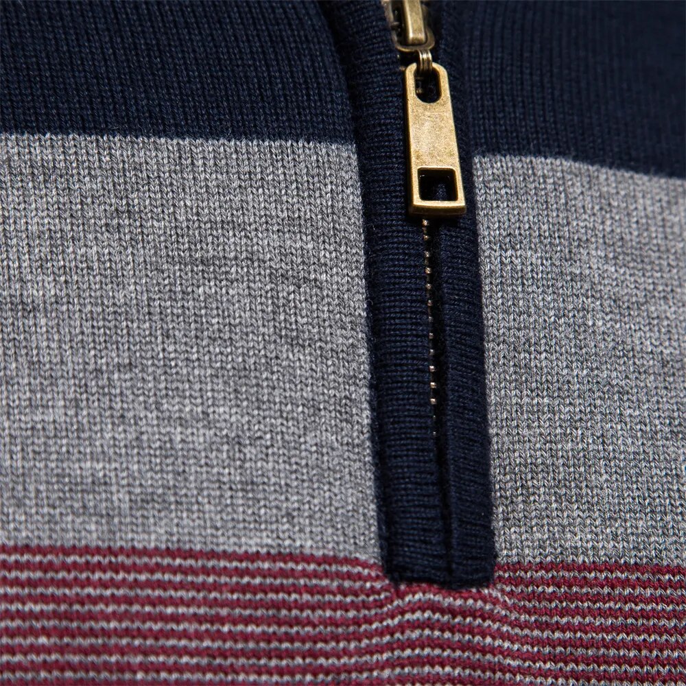 Rook - Maglione da uomo con zip a un quarto