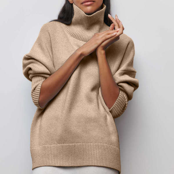 Aponi - Comodo Maglione Donna Collo Alto