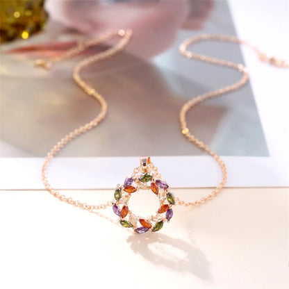 Bright Rainbow Pendant Necklace