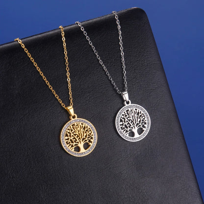 Round Luminous Tree of Life Pendant