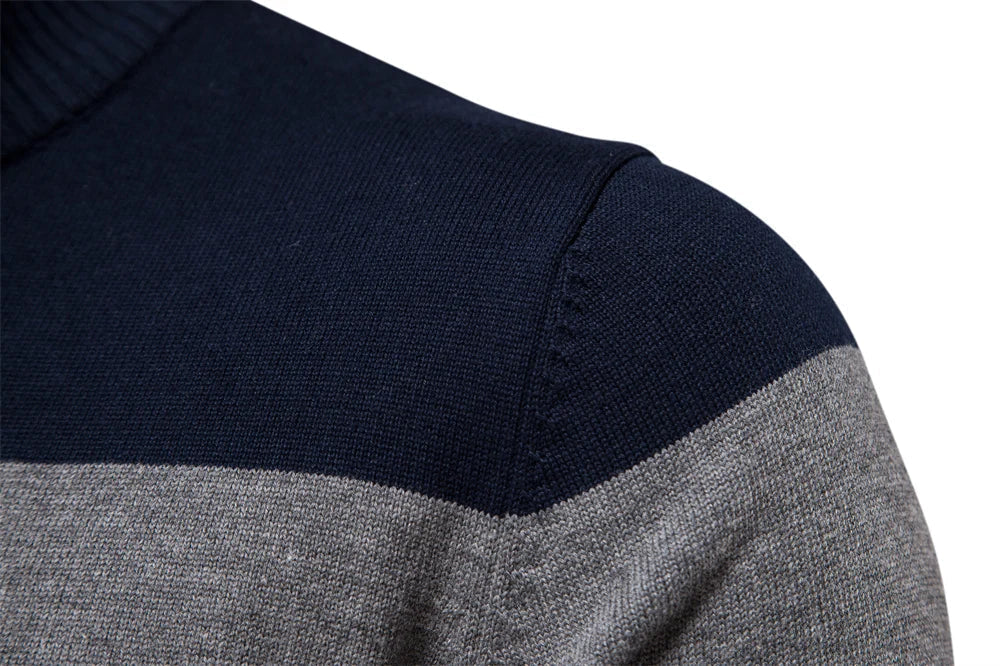 Rook - Maglione da uomo con zip a un quarto