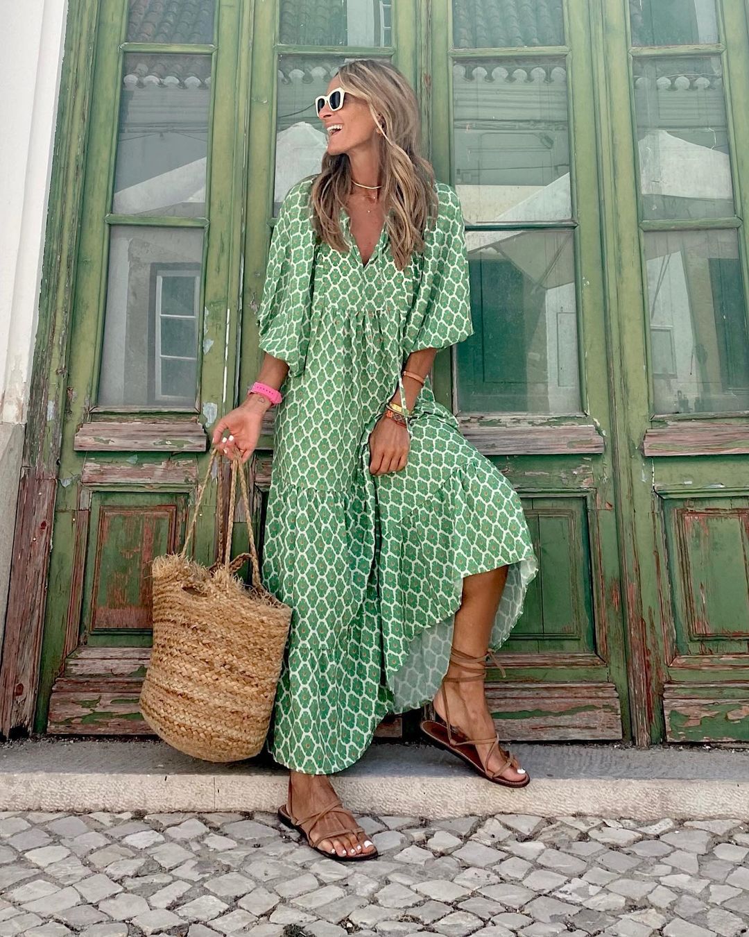 Isabel™ | Abito Lungo Boho a Fantasia – Fresco ed Elegante